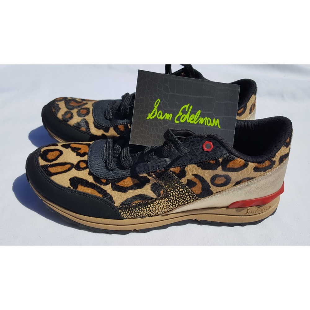 SOLD✔ Sam Edelman DAX Leopard Cheetah Sneakers - Picture 1 of 8